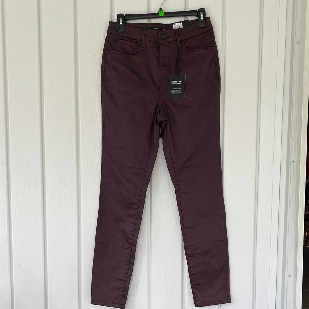 Plum Purple Vera Wang high rise Skinny Jeans